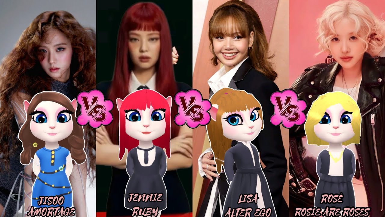 My Talking Angela 2 //Blink Edition\\ Jisoo Amortage 🆚️ Rose Roses 🆚️ Lisa Alter Ego 🆚️ Jennie Ruby