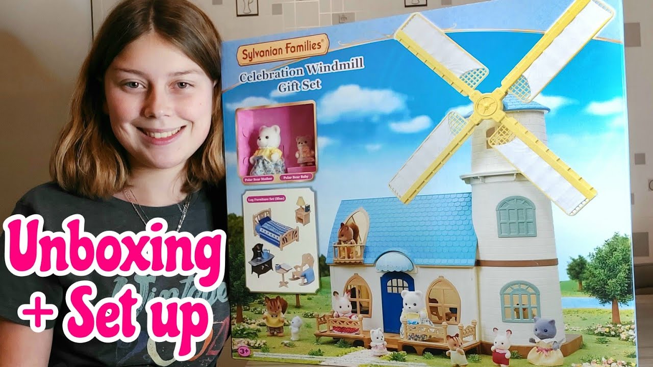 Celebration Windmill Gift Set Unboxing & Set Up - Sylvanian Families / Calico Critters