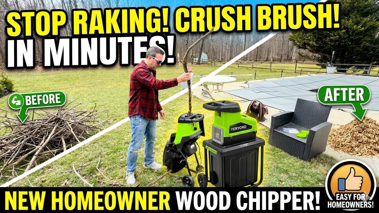 Yeryork Electric Wood Chipper: Real-World Test & Review (1.8