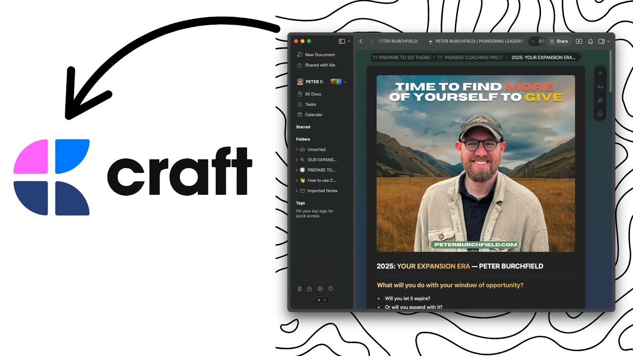 How I'm using Craft to help founders & leaders work better | Peter Burchfield