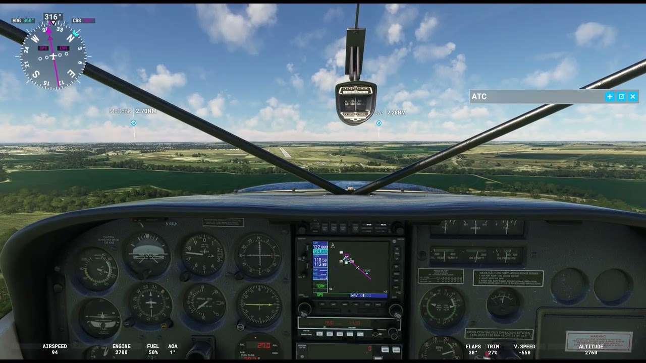 C207 Stationaire lands at McCook NE
