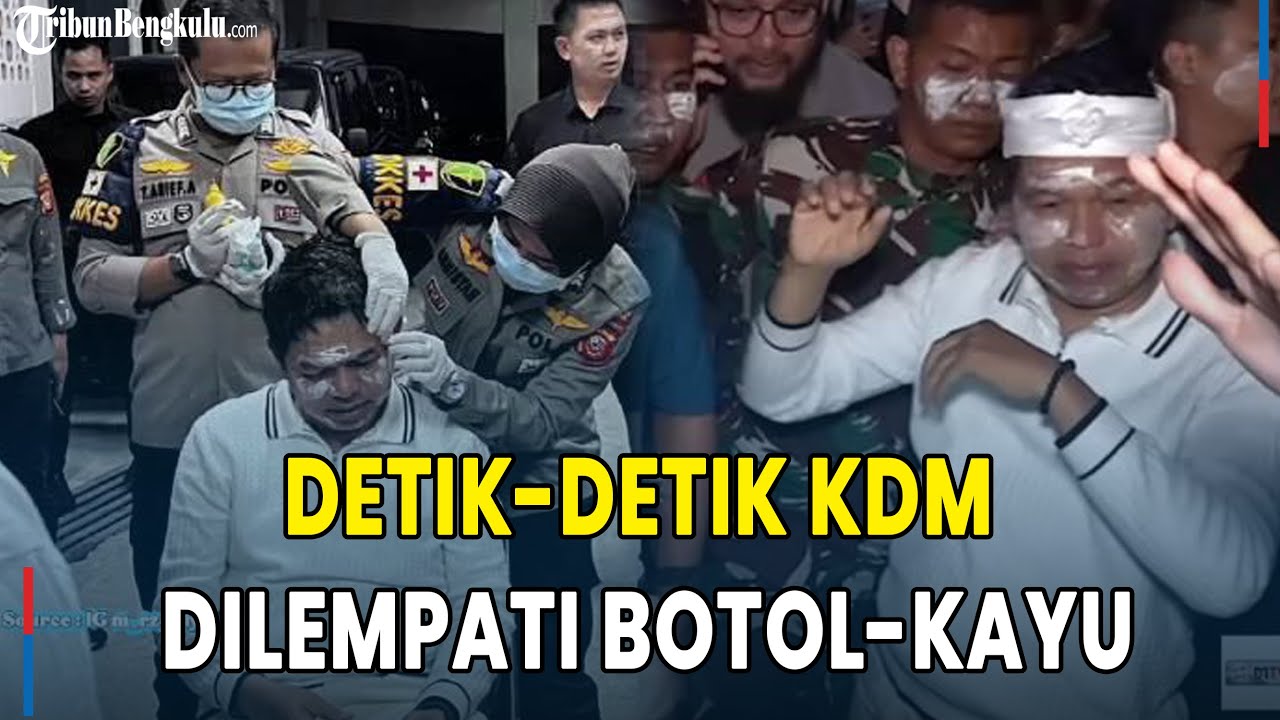 Detik-detik Kang Dedi Mulyadi Terluka Terkena Botol Hingga Kayu Lemparan Pendemo, Kepala Terluka