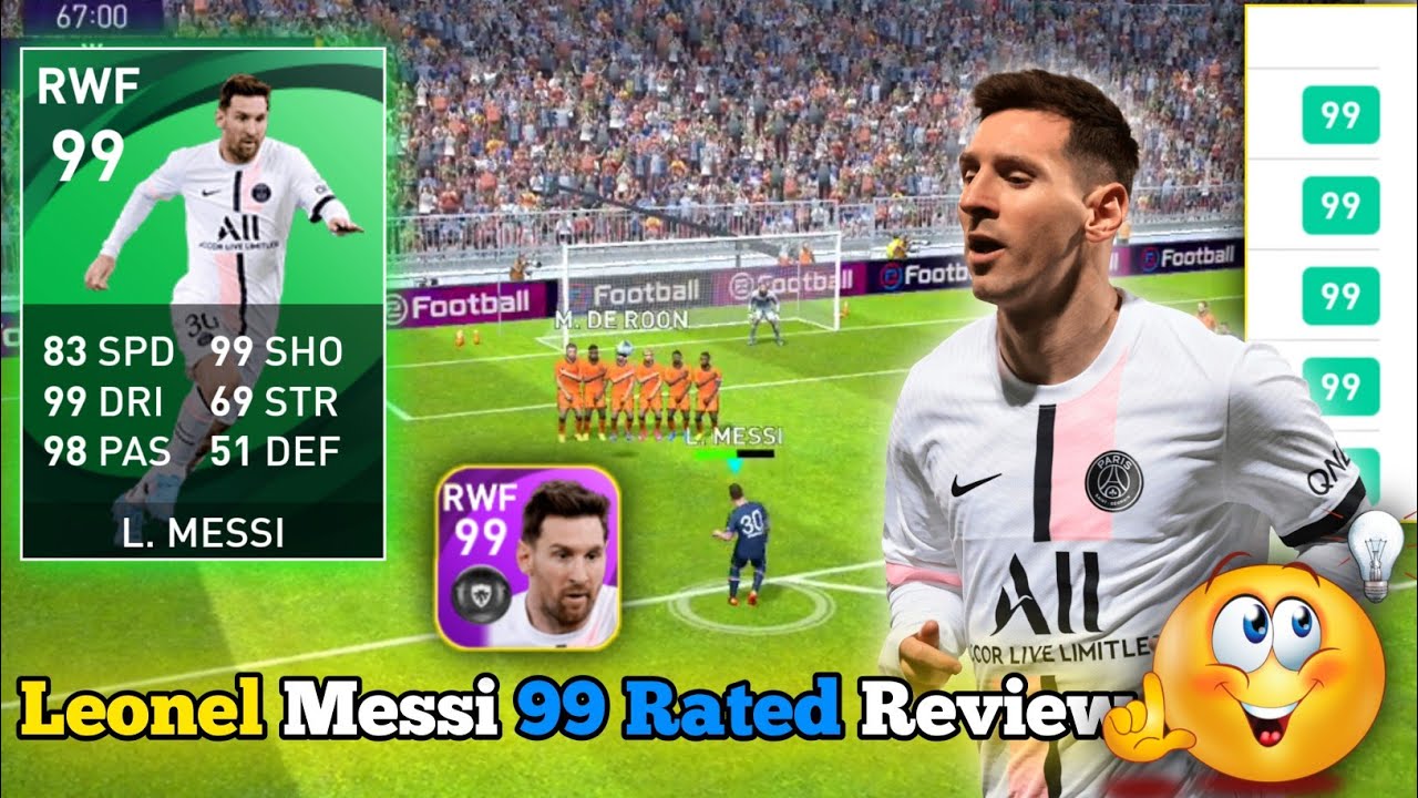 FEATURED MESSI 99 RATED REVIEW | POTW | BEST RWF | PES 2022 MOBILE