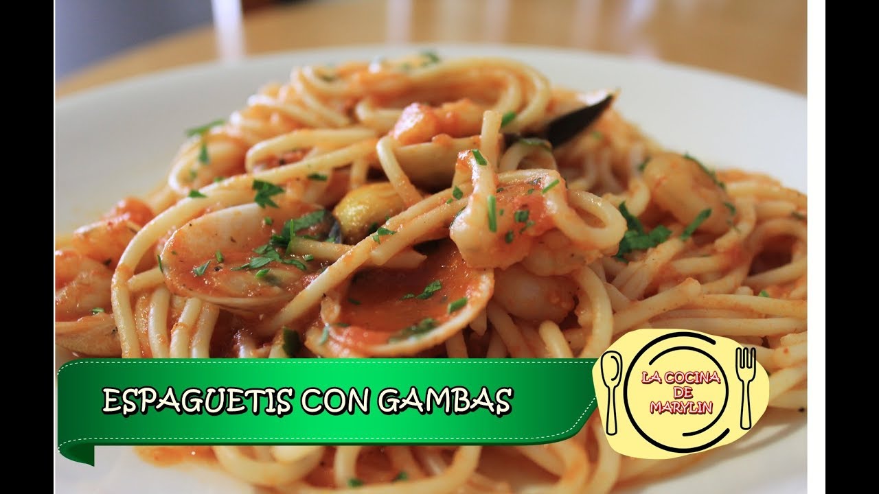 ESPAGUETIS CON GAMBAS y ALMEJAS