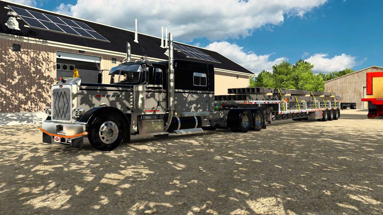 American Truck Simulator | Pizzster 389 and Wade-Step-Deck Trailer!