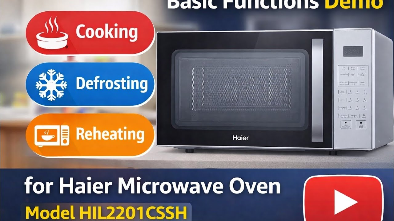Haier Microwave Oven Basic Functions Demo | Model HIL2201CSSH