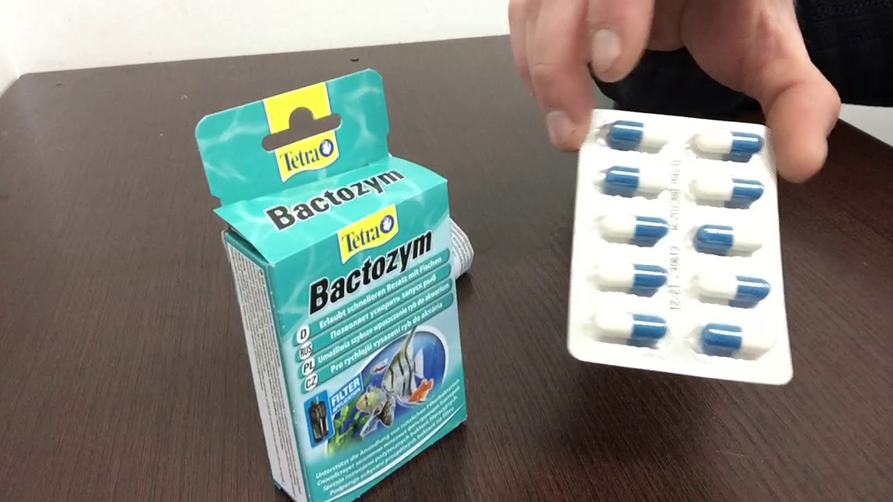 Средство для аквариума Tetra Bactozym 10 капсул,для быстрого запуска аквариума