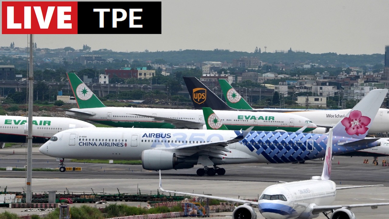 Taipei Taoyuan International Airport Live - Cathay Retro Livery B-LRJ Arrives today