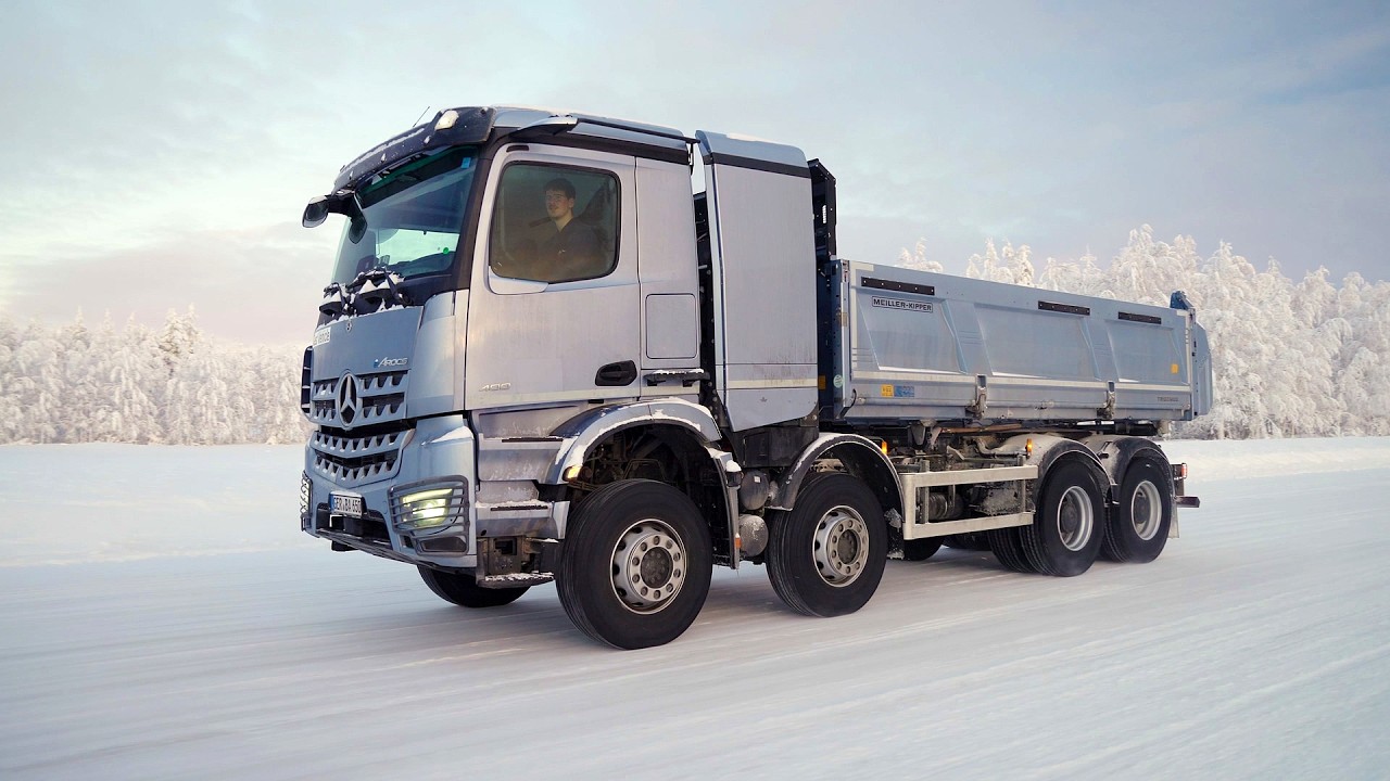 Новый электрический грузовик Mercedes-Benz eArocs 400 | Экстремальные зимние испытания при темпер...