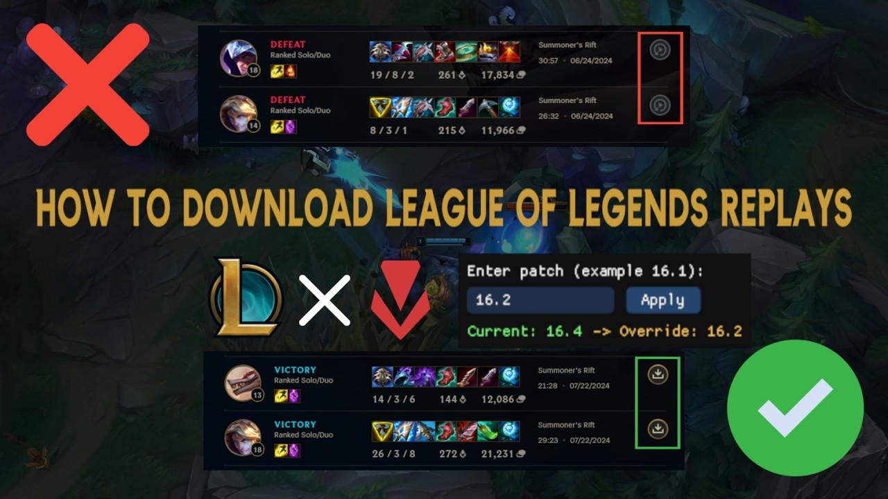 League of Legends how to download expired Replays in Season 16