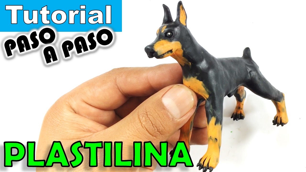 ✅ COMO HACER UN PERRO DOBERMAN DE PLASTILINA PASO A PASO ✅  POLYMER CLAY -MI MUNDO DE PLASTILINA
