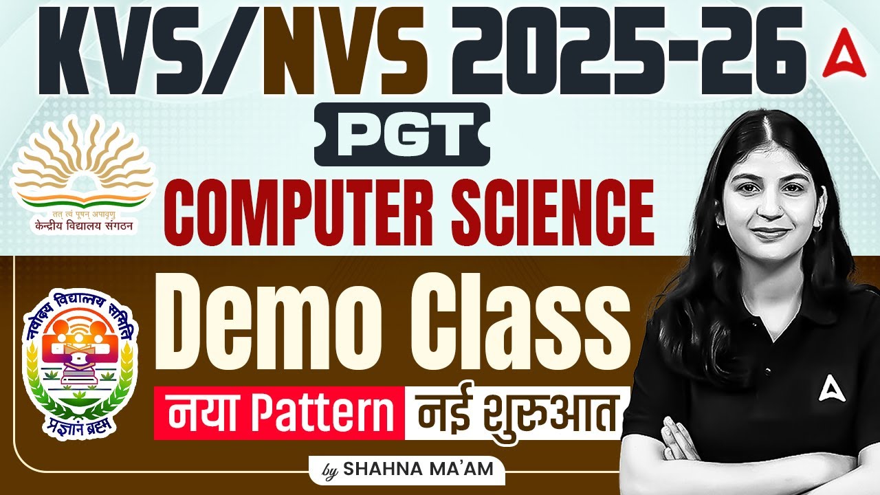 PGT Computer Science Demo Class | KVS NVS 2025-26 Complete Syllabus & Strategy | by Shahana Ma'am