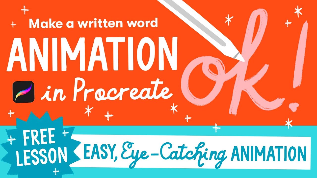 Make a Written Word Animation in Procreate // FREE lesson Easy, Eye-Catching Animations in Procreate