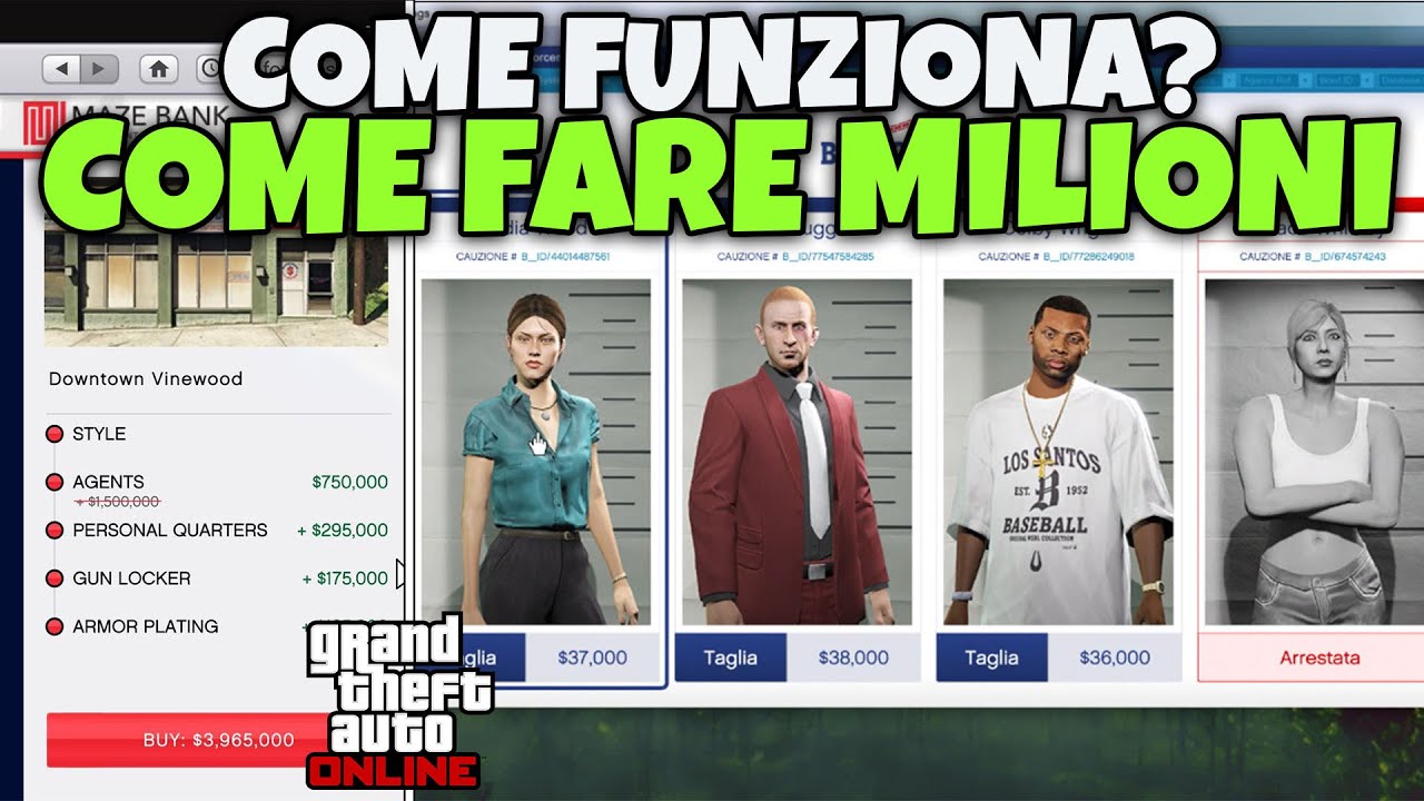 COME FARE MILIONI CON LA NUOVA AGENZIA DI CAUZIONI & TUTTO CIO' CHE DEVI SAPERE GTA ONLINE ITA