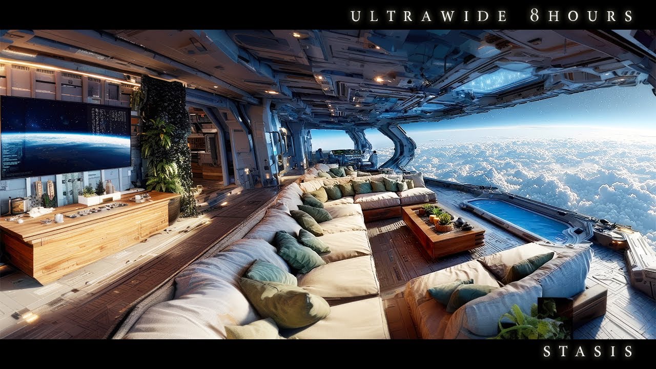 Stasis: 8 Hour 4K Widescreen Edition 🎧💫 for Stress-Free Space Flights (3 Hz Binaural Beats)