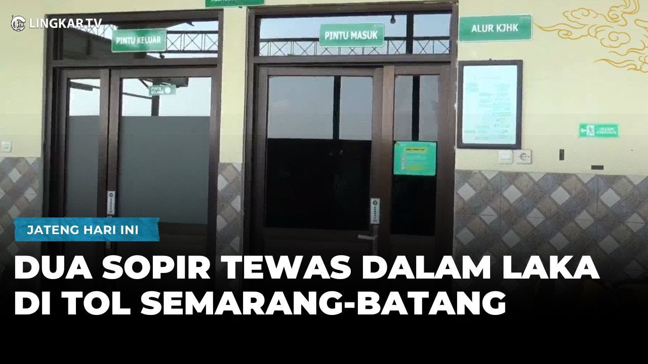 BUS TABRAK TRUK YANG MOGOK DI LAJUR KANAN JALAN TOL BATANG-SEMARANG, 2 SOPIR TEWAS