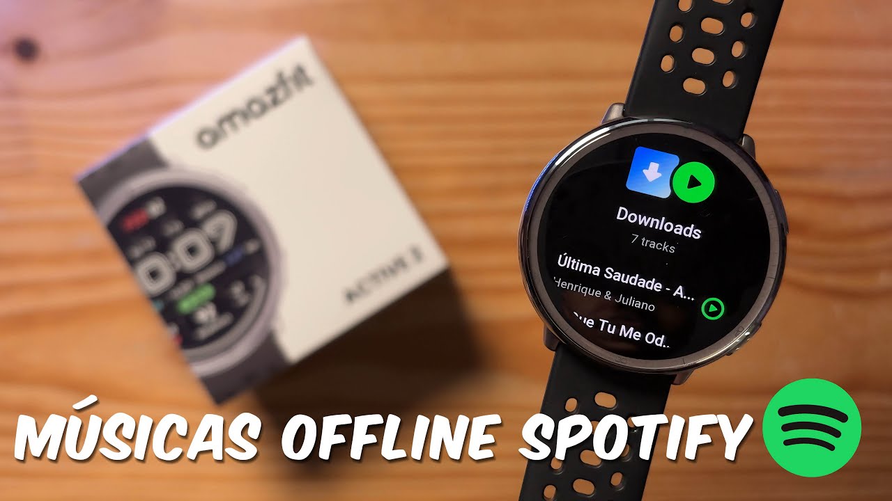 Amazfit Active 2 - SPOTIFY como Configurar e BAIXAR MÚSICAS Offline - Tutorial