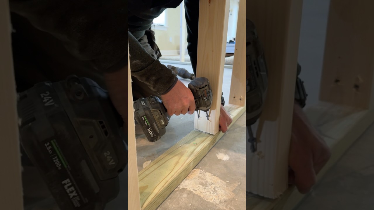 How to attach studs to a wall frame