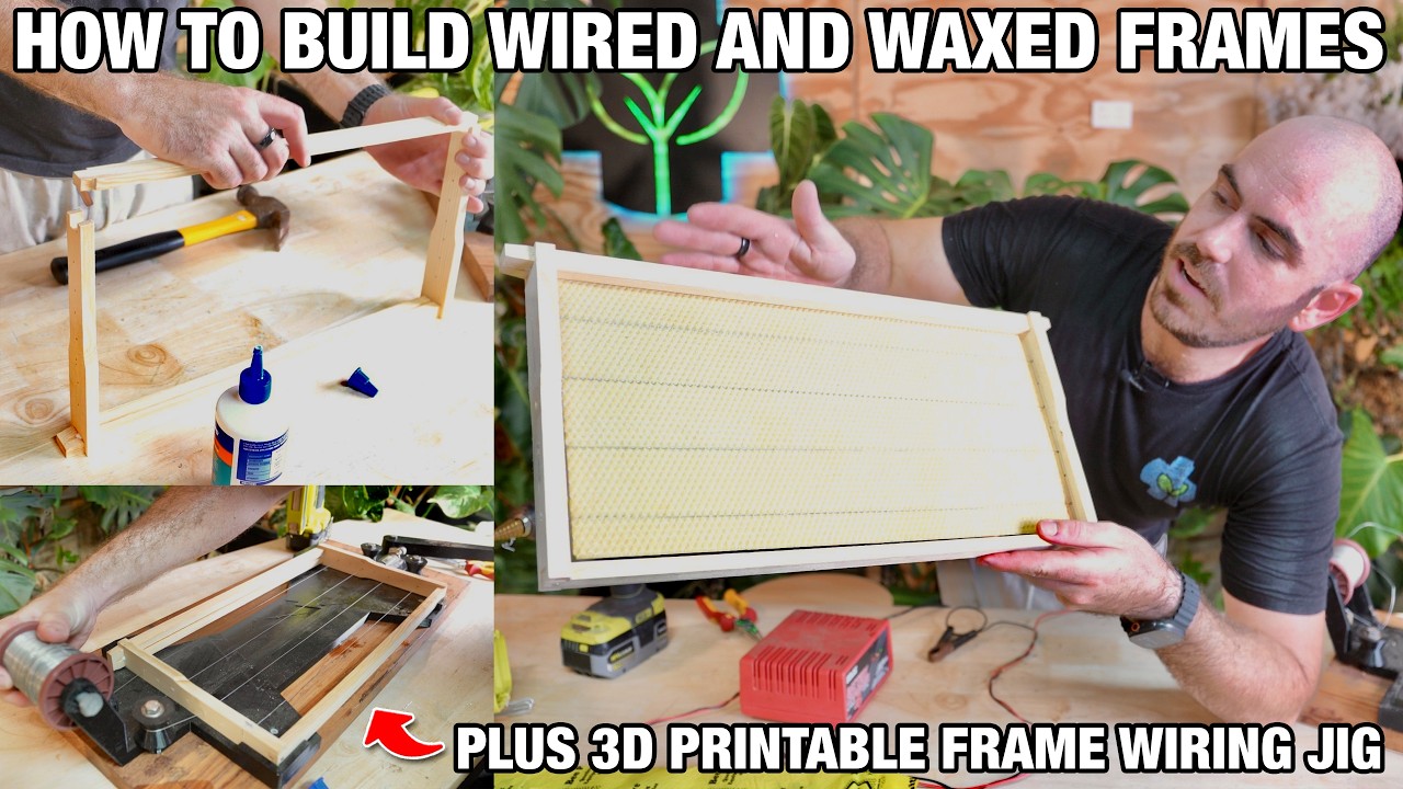 How to Assemble, Wire and Wax a Beehive Frame + 3D Printable Frame Wiring Jig