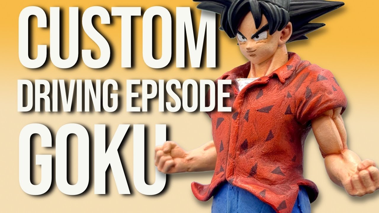 Sculpting Goku in his DRIVING OUTFIT was TOUGH! Custom Dragon Ball Z figure!
