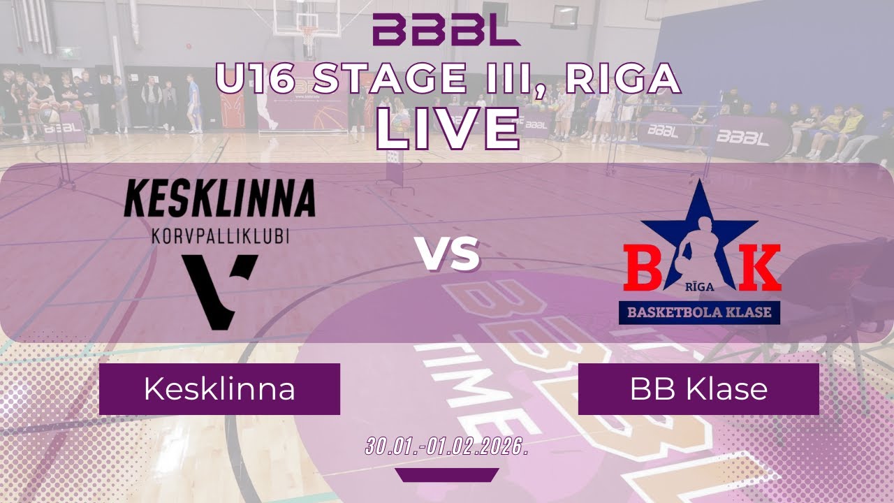 Kesklinna KK Black 2010 vs Basketbola Klase-2 2010 | BBBL U16 | Stage III