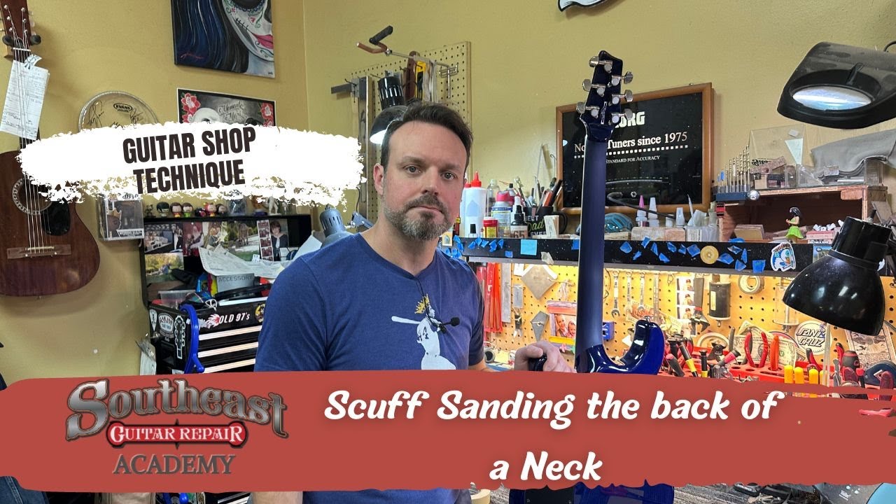 Scuff Sanding the Back of a Guitar Neck- Increase speed while playing