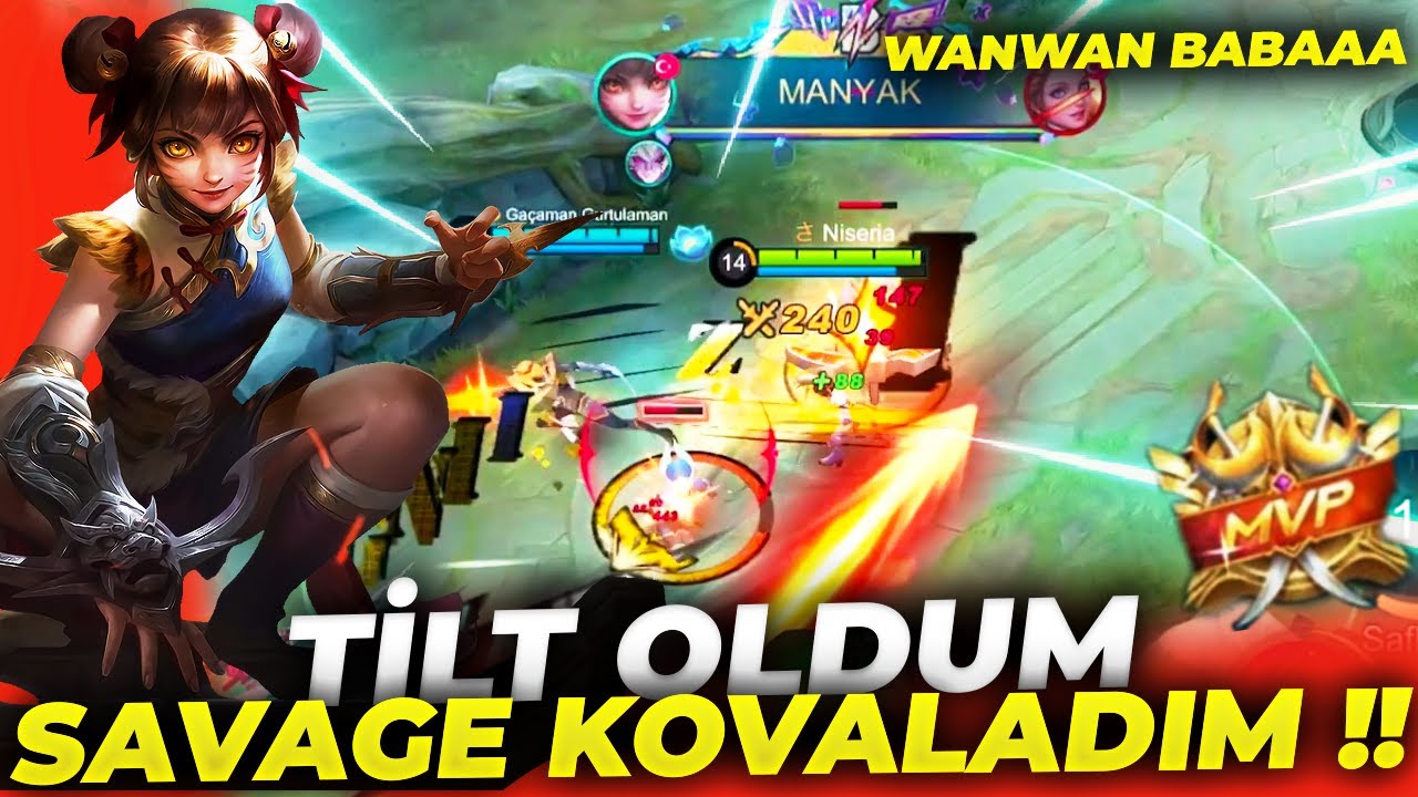 FULL AGRESİF %100 WİN RATE WANWAN - ÇILDIRDIM SAVAGE KOVALADIM | Mobile Legends