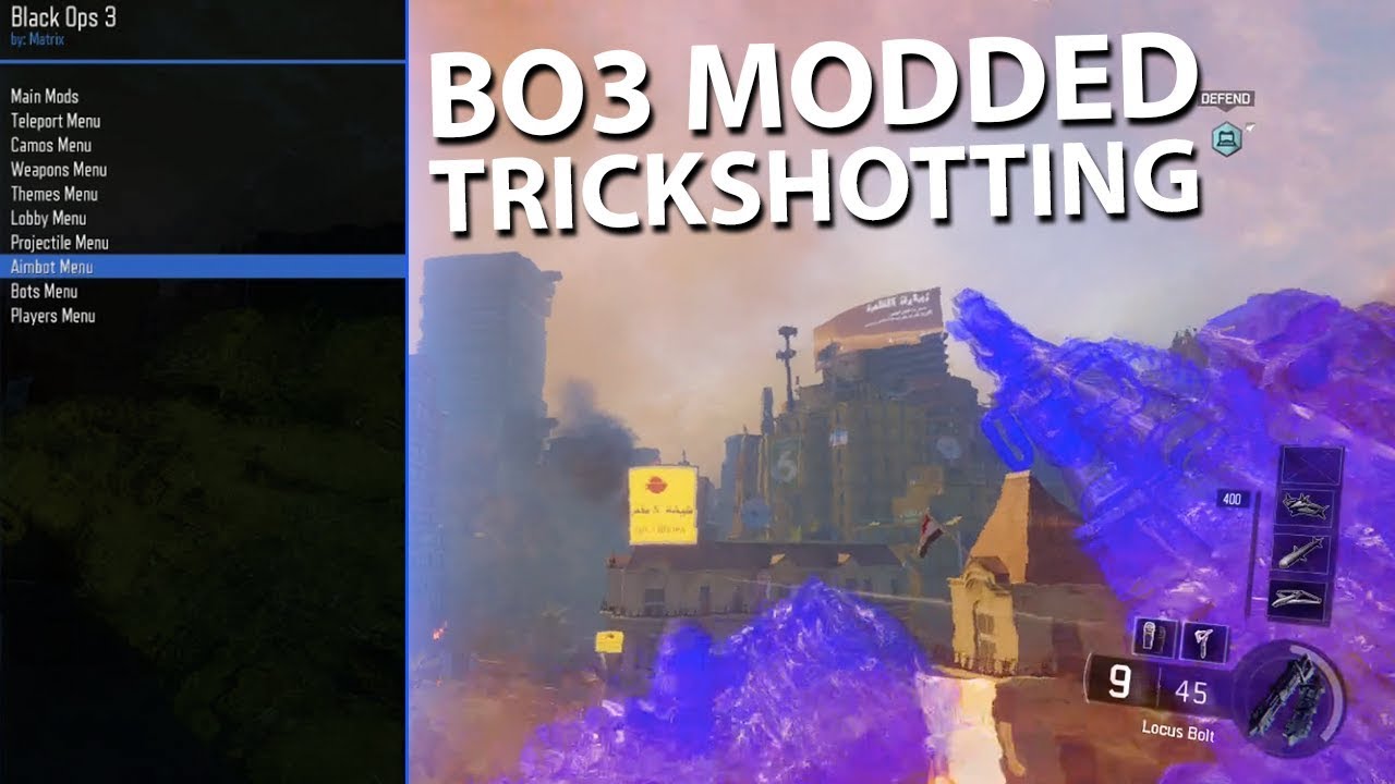 Black Ops 3 Modded Trickshotting on PS4! (Bounces, Slides, Zero Gravity & More)