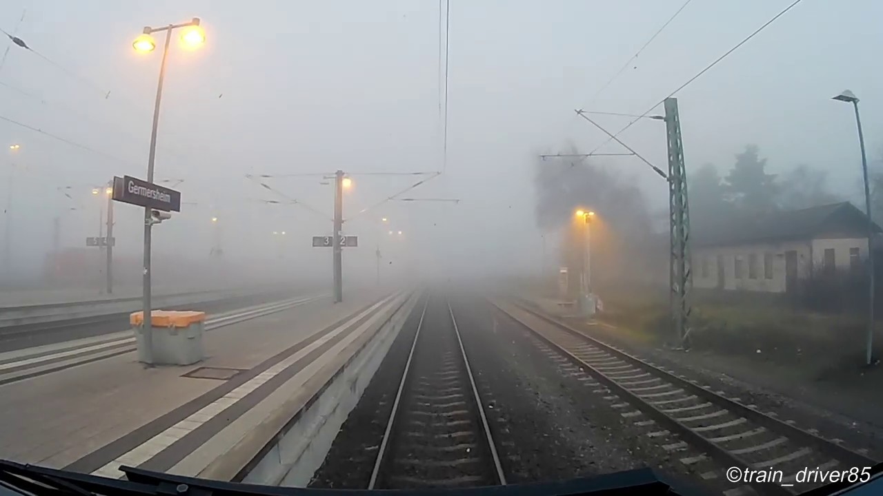 Von Germersheim Bf über Speyer Hbf nach Mannheim Hbf (Nebelfahrt)