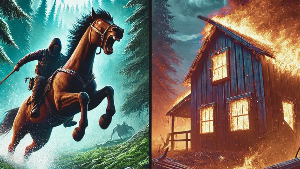 Attacked by a Wild Horse and Our Base Went Up in Flames! | Icarus Survival Gameplay. EPS 1