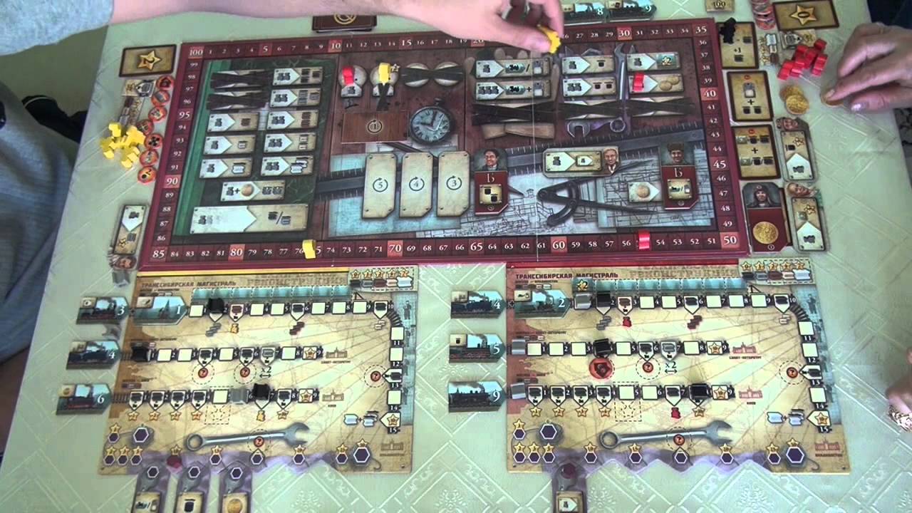 Русские железные дороги 1/1 - играем в настольную игру, board game
