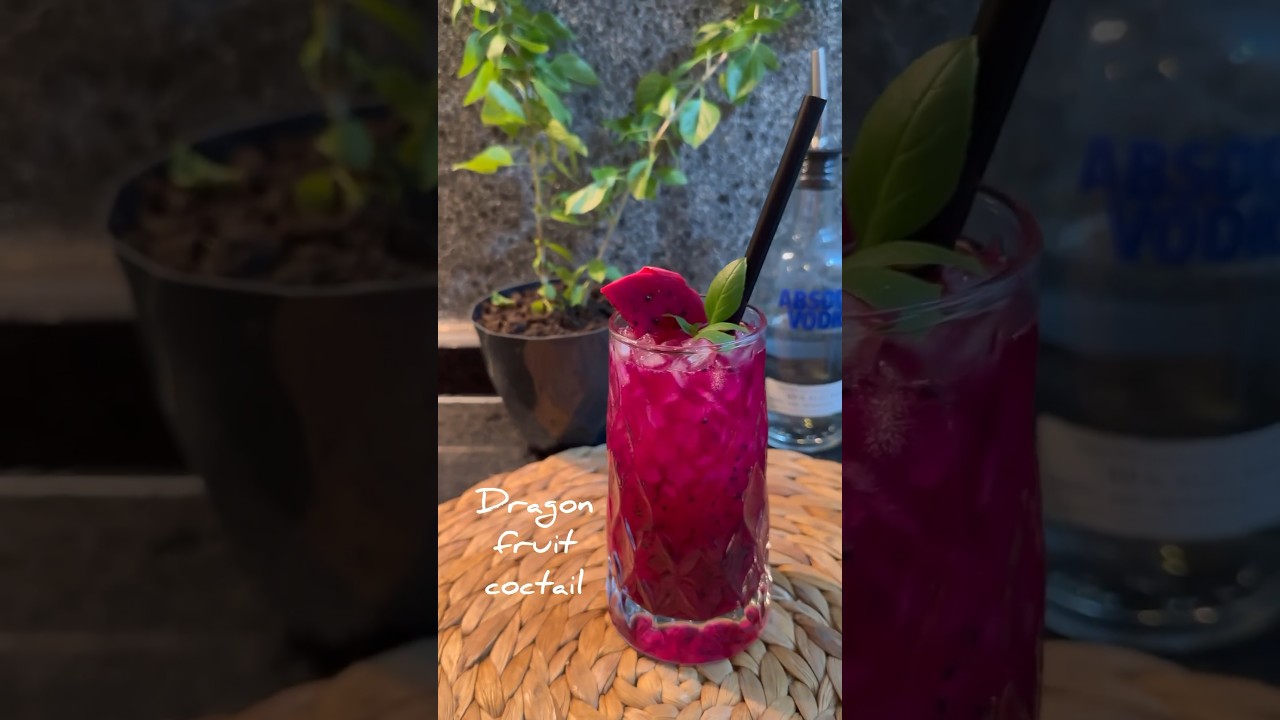 Dragon Fruit Coctail #cocktail #vodka #mocktails #cocktailsrecipe #whisky