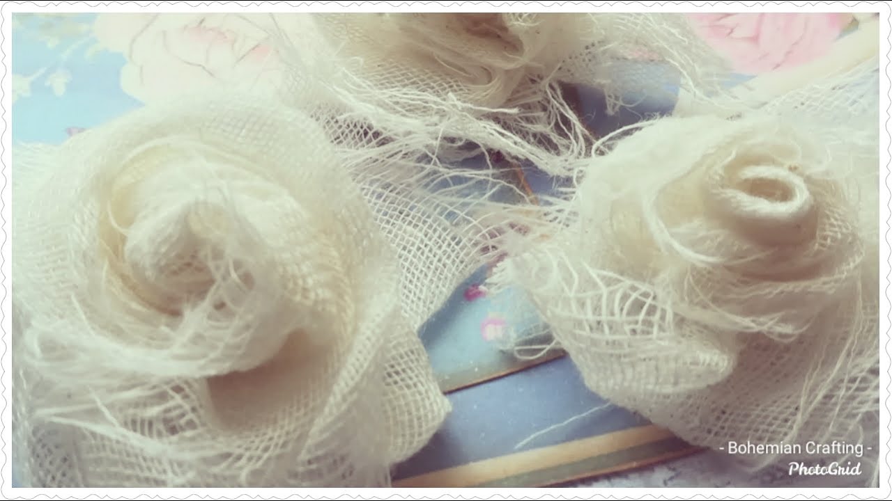 Gorgeous EASY Roses 🌷  from cheesecloth tutorial