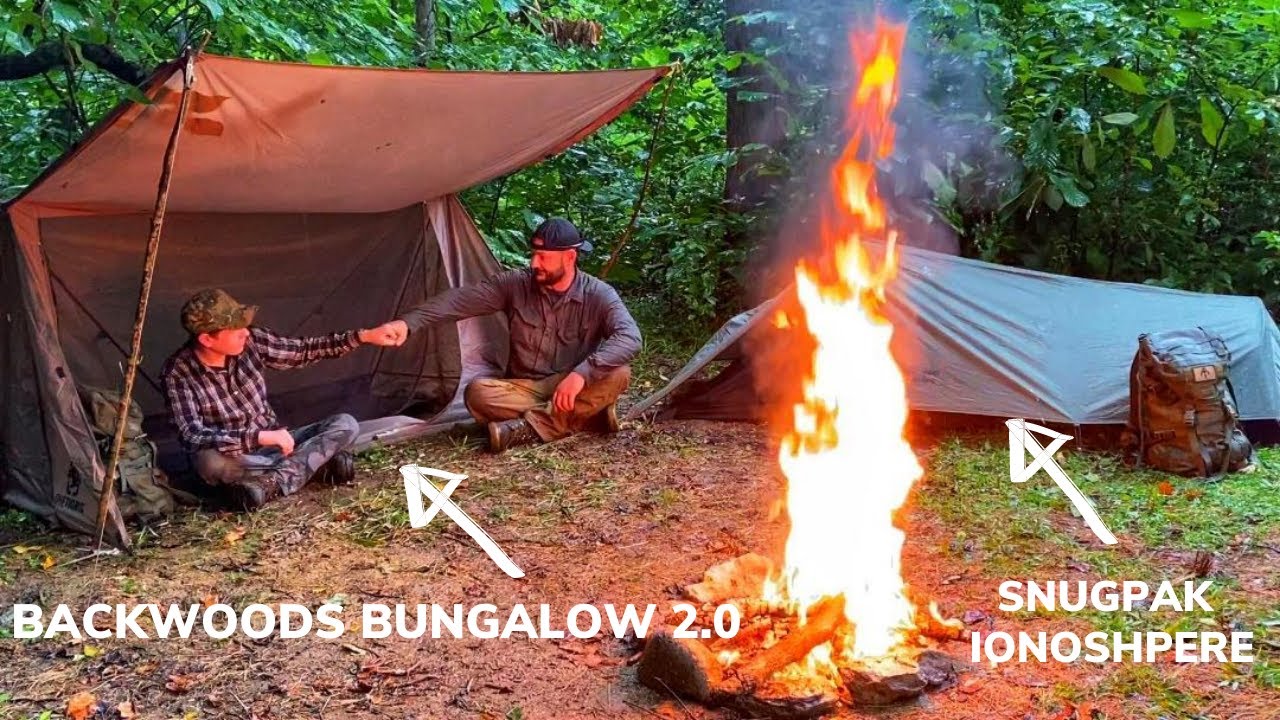Overnight In The Woods With My Son During a Rainstorm and Bacon and Ham Grilled Cheese Sandwiches