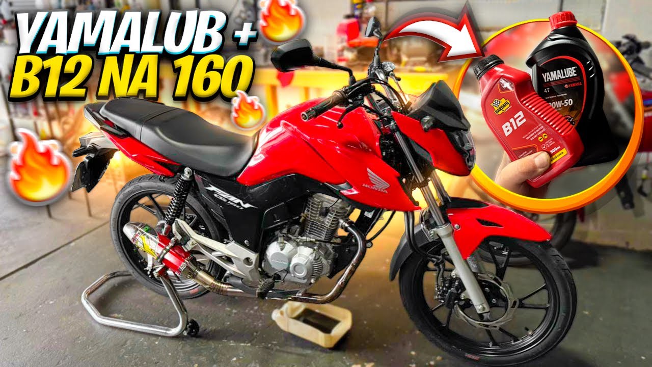 COLOQUEI ÓLEO 20w50 YAMALUBE COM BARDAHL  B12 NA FAN 160 [ TESTE CIENTÍFICO ] 😂