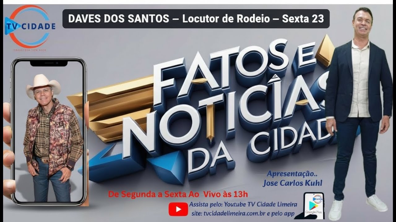 DAVES DOS SANTOS, LOCUTOR DE RODEIO AO VIVO NO FATOS E NOTICIAS DA CIDADE