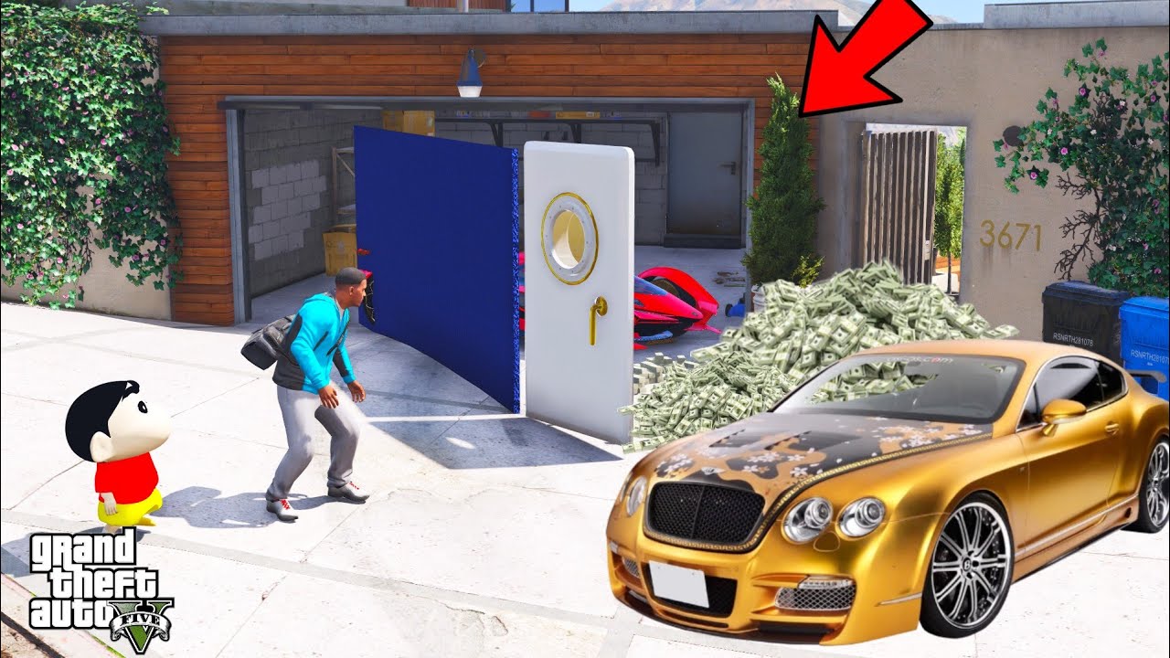 Franklin And Shinchan Made Shinchan Teleport DOOR in GTA V