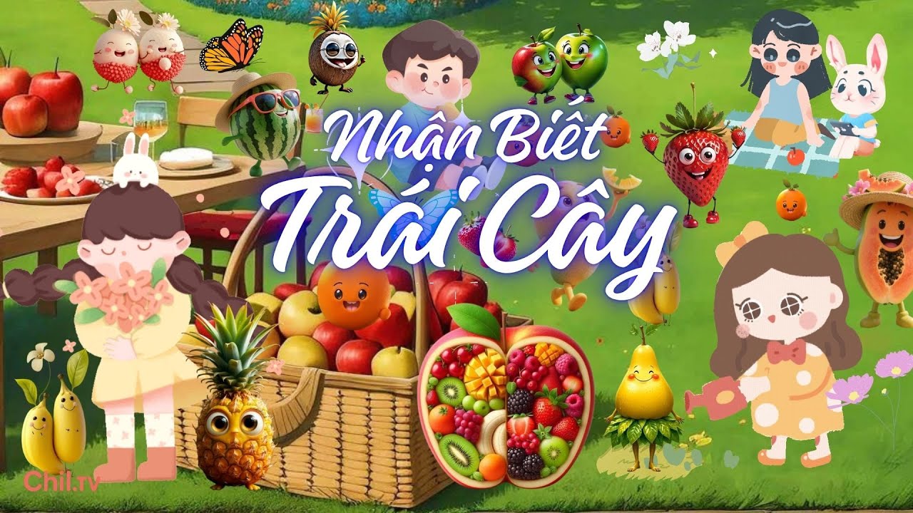 Thế Giới Trái Cây Diệu Kỳ | Bé Học Tên Trái Cây Sôi Động – Dâu Tây, Xoài, Táo Đỏ! Video Thiếu Nhi