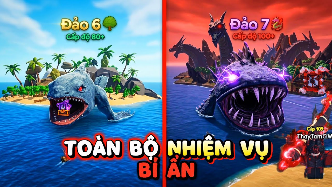 TOÀN BỘ NHIỆM VỤ BÍ ẨN SIÊU KHÓ ĐẢO 6,7 NPC BÍ MẬT GAME CÂU CÁ VẠN CÂN
