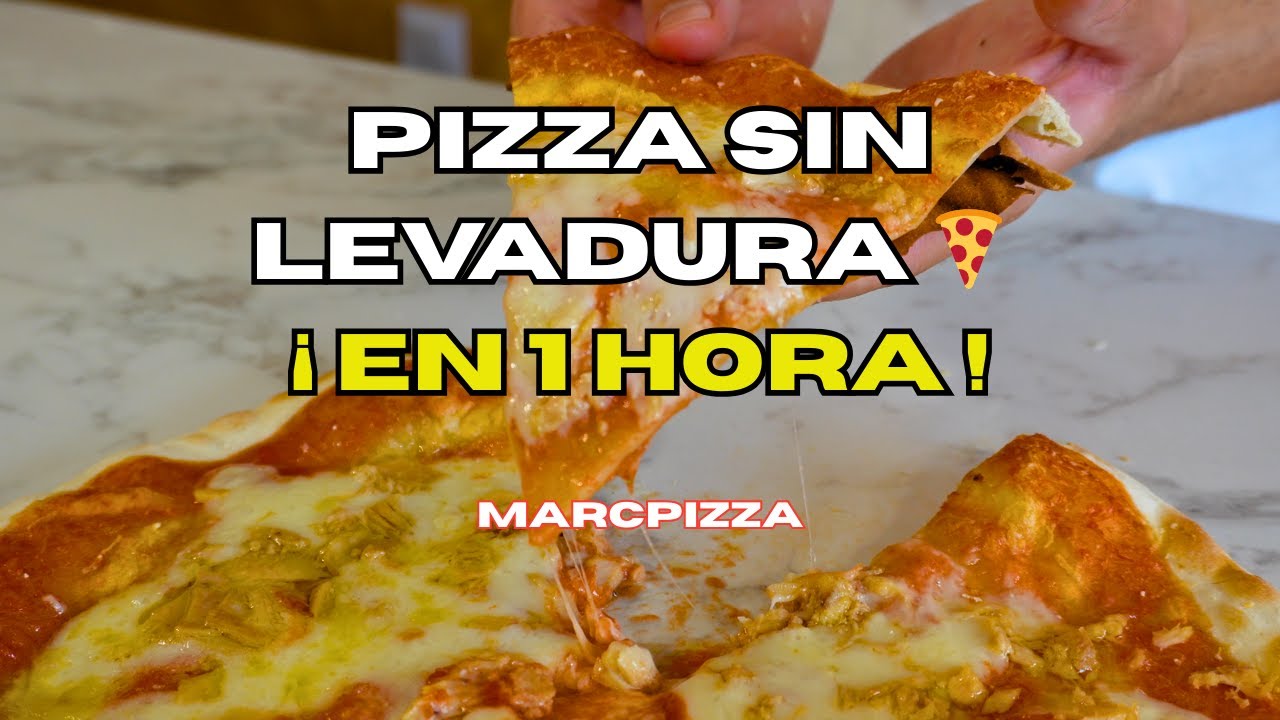 ¡PIZZA SIN LEVADURA en SOLO 1 HORA! 🍕 Fácil y Rápida