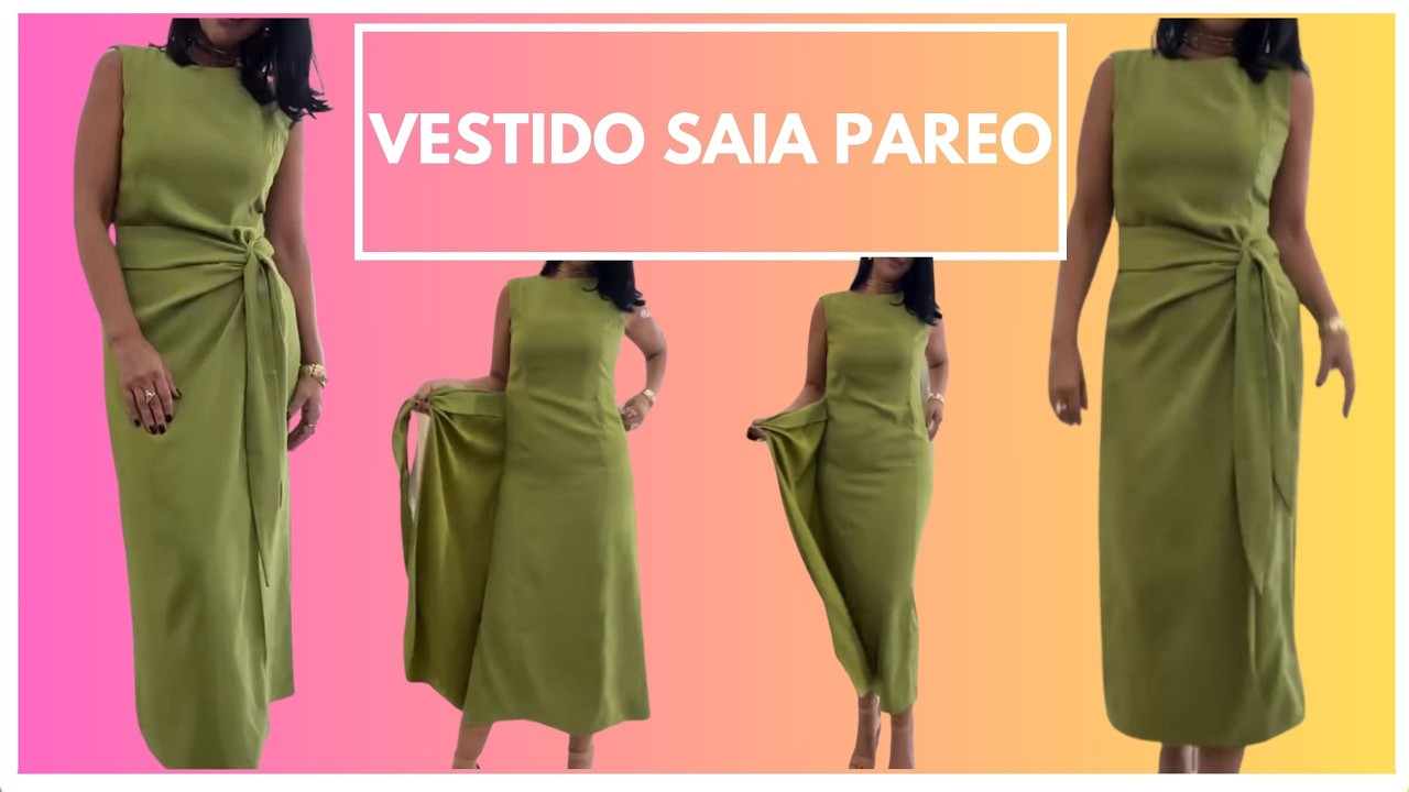Vestido saia pareo - modelagem e costura