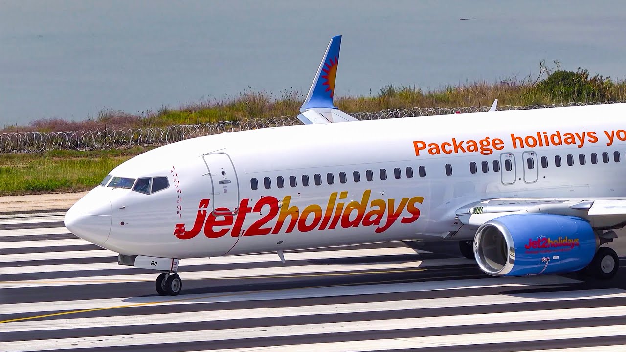 Jet 2 Holidays Boeing 737 || Landing and Takeoff at CFU [Plane Of The Day]
