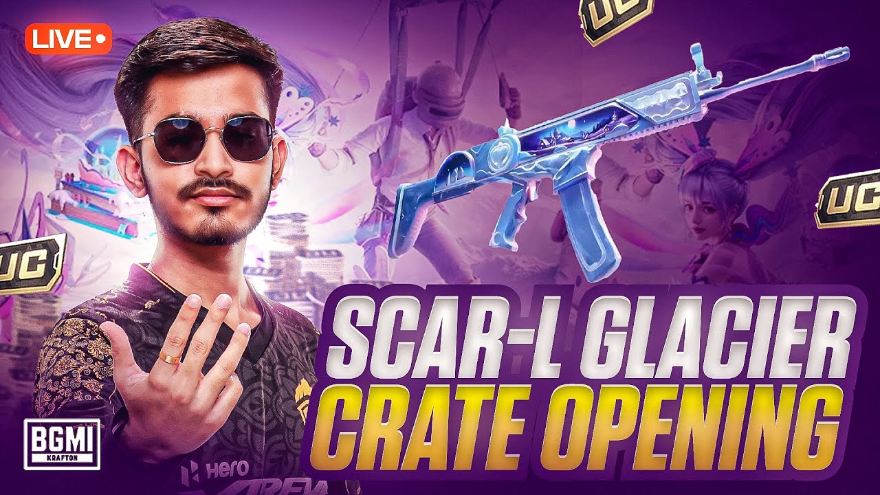 GLACIER SCAR-L CRATE OPENING! | BGMI SCRIMS AND CLASSIC LIVE | GODL ADMINO |