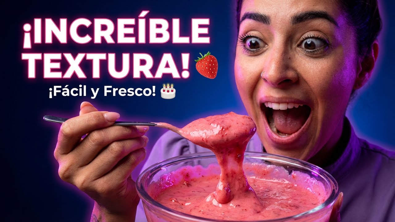 RELLENO CREMOSO DE FRESA 🍓 | ¡Fácil, fresco y con textura! Ideal para cupcakes y pasteles 🎂