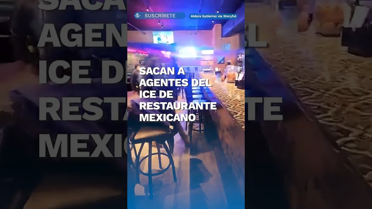 &ldquo;Corren&rdquo; a agentes del ICE de restaurante mexicano en Minnesota #shorts