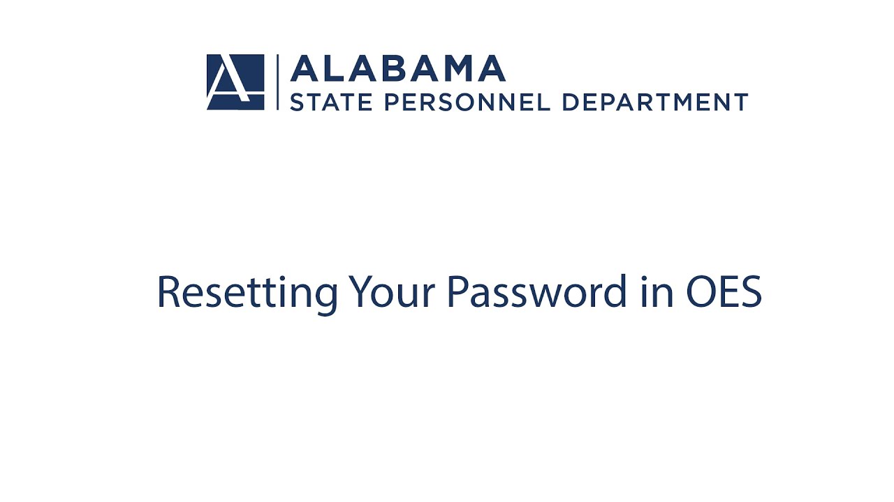 How to Reset your Password on the Online Employment System (OES)