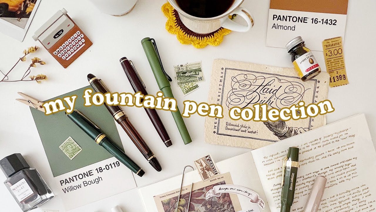 My Fountain Pen Collection 2021 🖋️ earth colors + currently inked