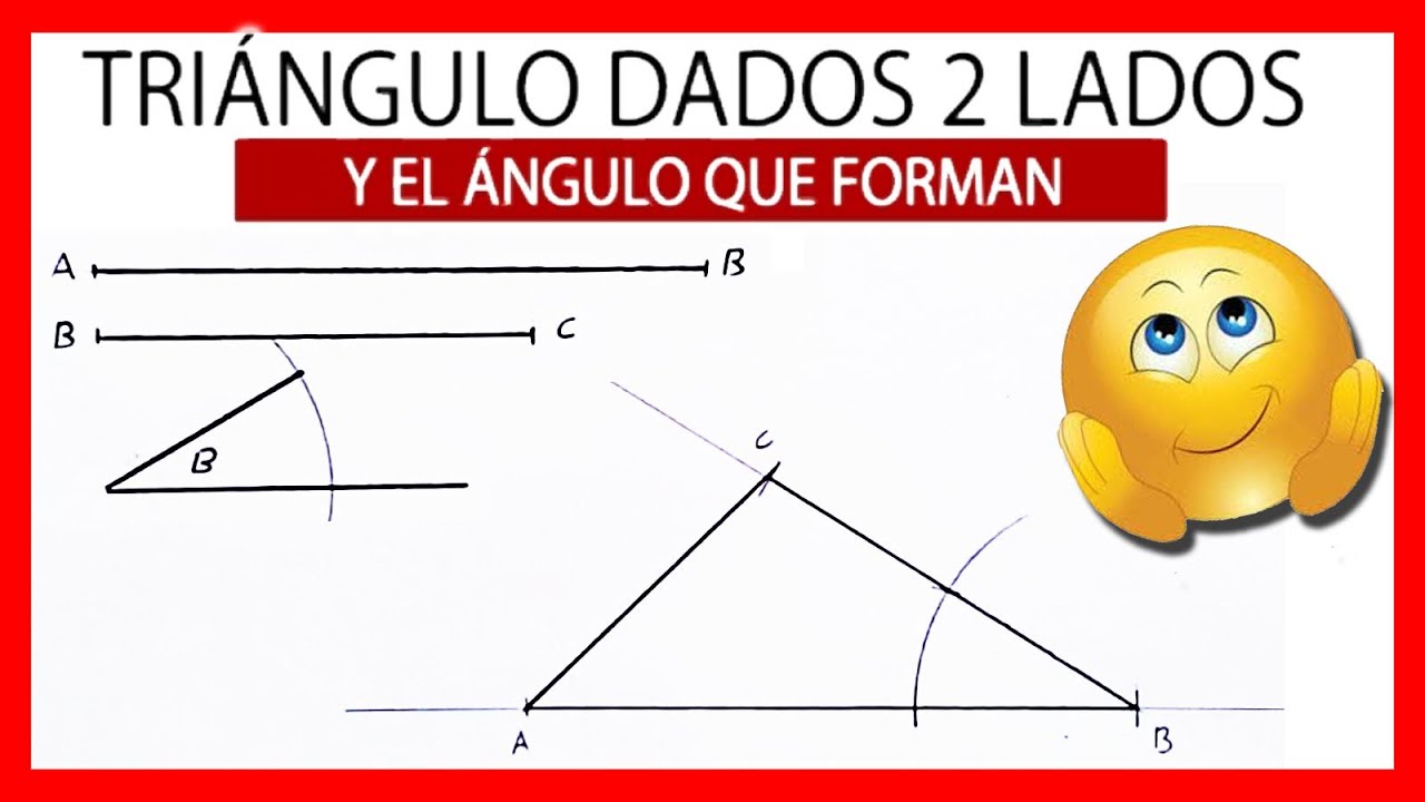 🔺 TRIÁNGULO dados dos LADOS y el ÁNGULO común 📐 Dibujo técnico paso a paso