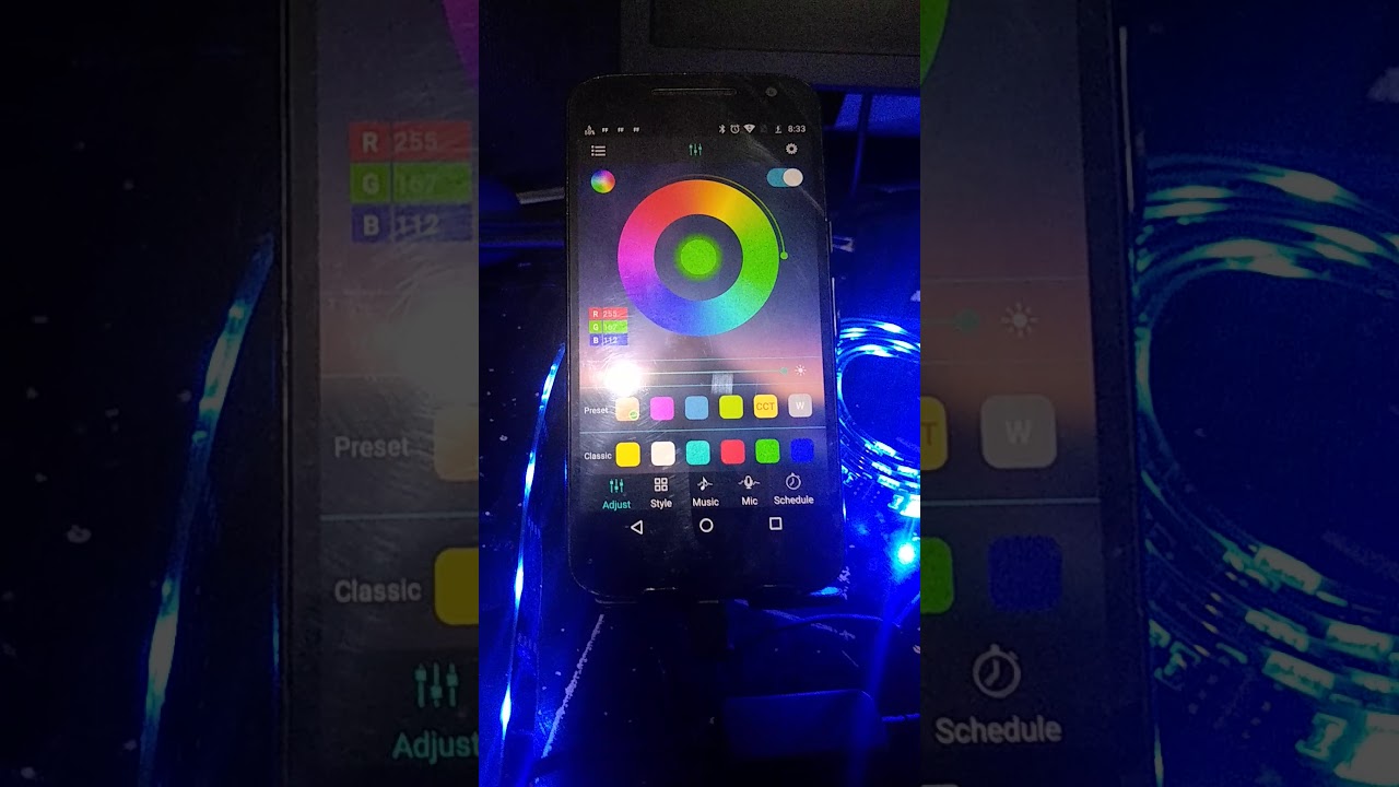 vinculaci&oacute;n de luces LED por aplicaci&oacute;n Duocol Strip