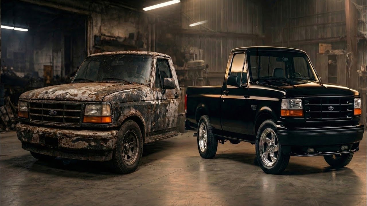 ASMR Car Restoration | Abandoned Black Ford F-150 SVT Lightning 1993 Full Rebuild